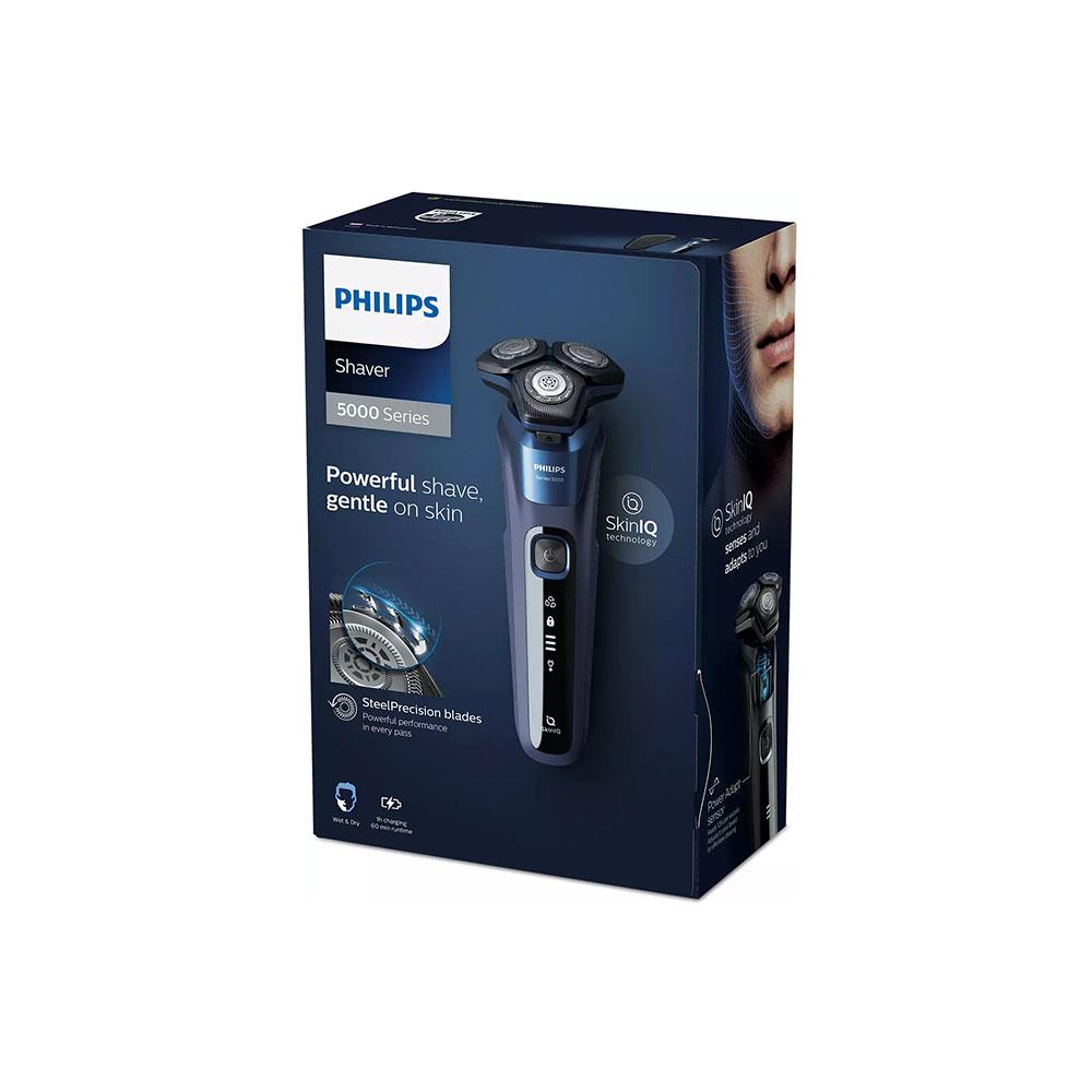 Philips Shaver Series 5000 Wet And Dry Electric Shaver With Pouch - Midnight Blue