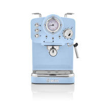 Swan Retro Pump Espresso Coffee Machine 1100 W 1.2 Litre - Blue