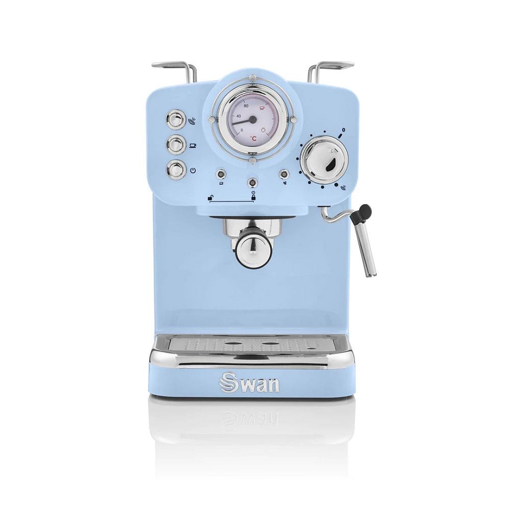 Swan Retro Pump Espresso Coffee Machine 1100 W 1.2 Litre - Blue