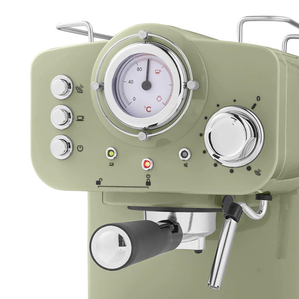 Swan Retro Pump Espresso Coffee Machine 1100 W 1.2 Litre - Green