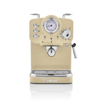 Swan Retro Pump Espresso Coffee Machine 1100 W 1.2 Litre - Cream