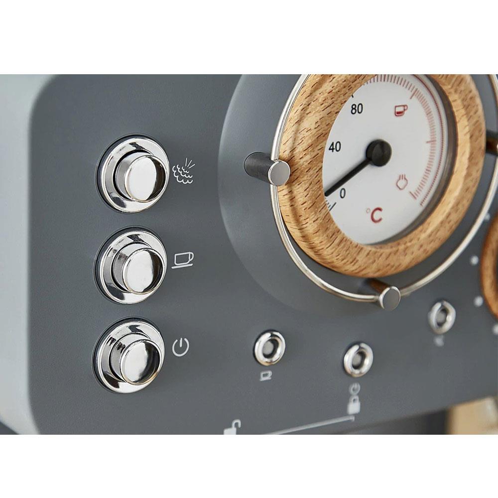 Swan Nordic Pump Espresso Coffee Machine 1100 W 1.2 Litre - Slate Grey