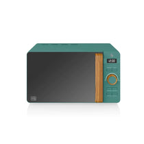 Swan Nordic Digital LED Microwave With Wood Effect Handle 20 Liters 800 W - Pine Green