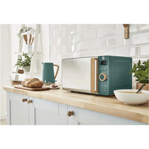 Swan Nordic Digital LED Microwave With Wood Effect Handle 20 Liters 800 W - Pine Green