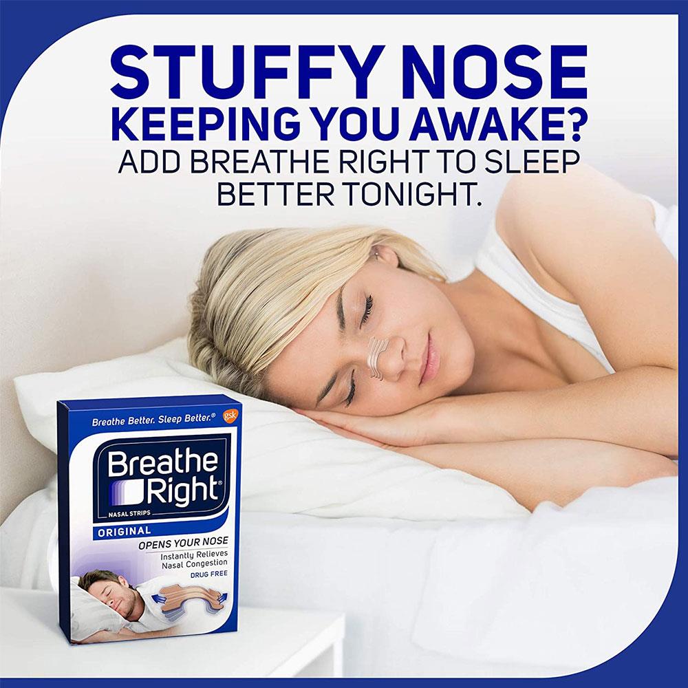 Breathe Right Congestion Relief Nasal Strips Original Small/Medium - 30 Strips Secondary image