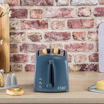 Russell Hobbs Textures 2 Slice Toaster With Frozen Cancel & Reheat Settings 850 W - Grey