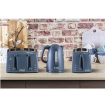 Russell Hobbs Textures 2 Slice Toaster With Frozen Cancel & Reheat Settings 850 W - Grey
