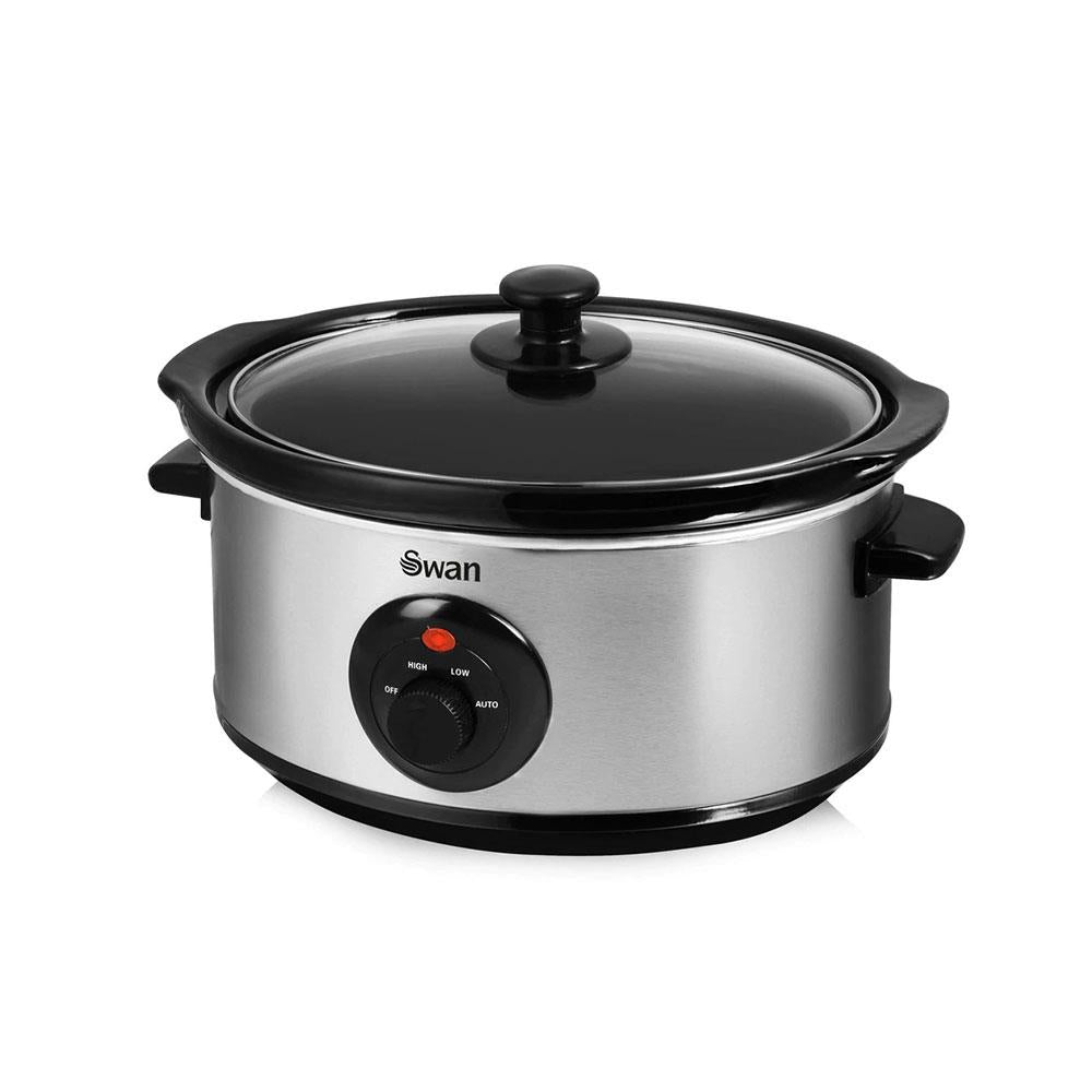 Swan Stainless Steel Slow Cooker With 3 Cooking Settings 3.5 Litre 200 W - Silver Secondary image