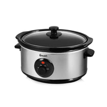 Swan Stainless Steel Slow Cooker With 3 Cooking Settings 3.5 Litre 200 W - Silver