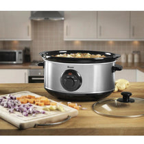 Swan Stainless Steel Slow Cooker With 3 Cooking Settings 3.5 Litre 200 W - Silver