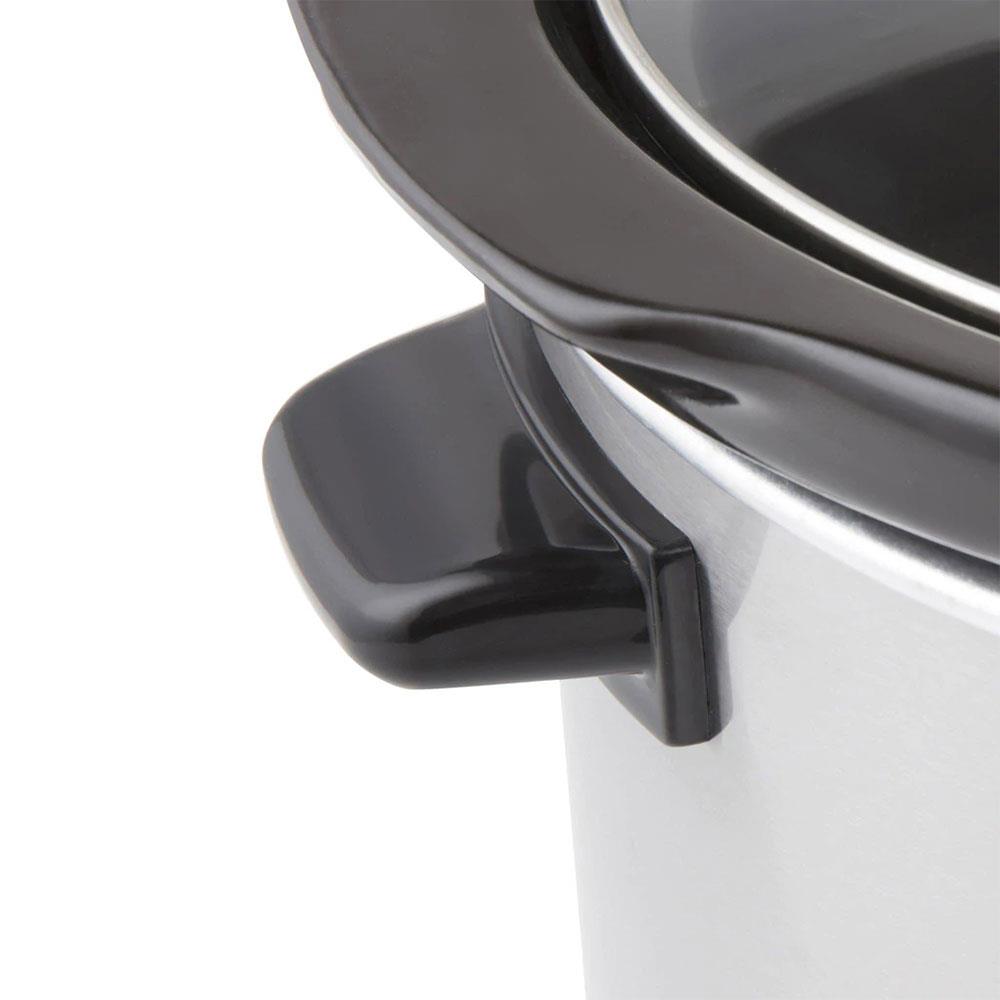 Swan Stainless Steel Slow Cooker With 3 Cooking Settings 3.5 Litre 200 W - Silver