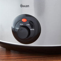 Swan Stainless Steel Slow Cooker With 3 Cooking Settings 3.5 Litre 200 W - Silver
