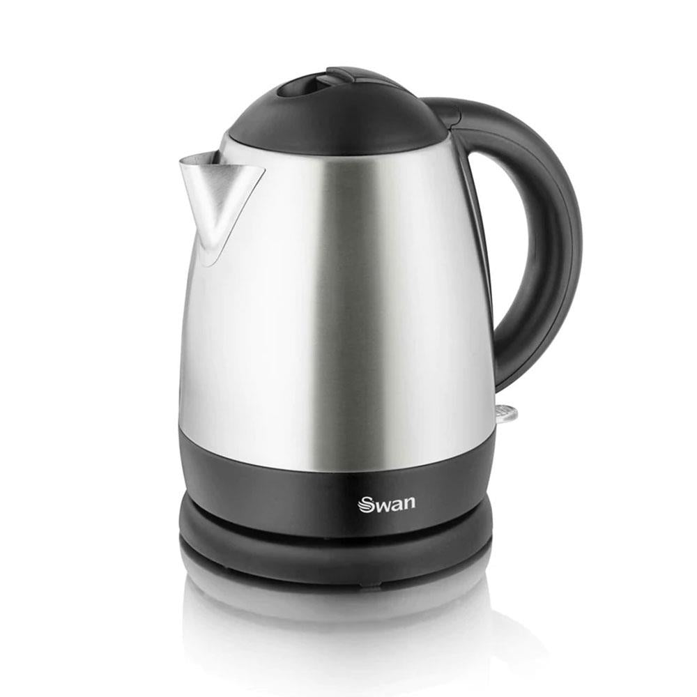 Swan Stainless Steel Cordless Jug Kettle 2000 W 1 Litre - Silver
