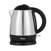 Swan Stainless Steel Cordless Jug Kettle 2000 W 1 Litre - Silver