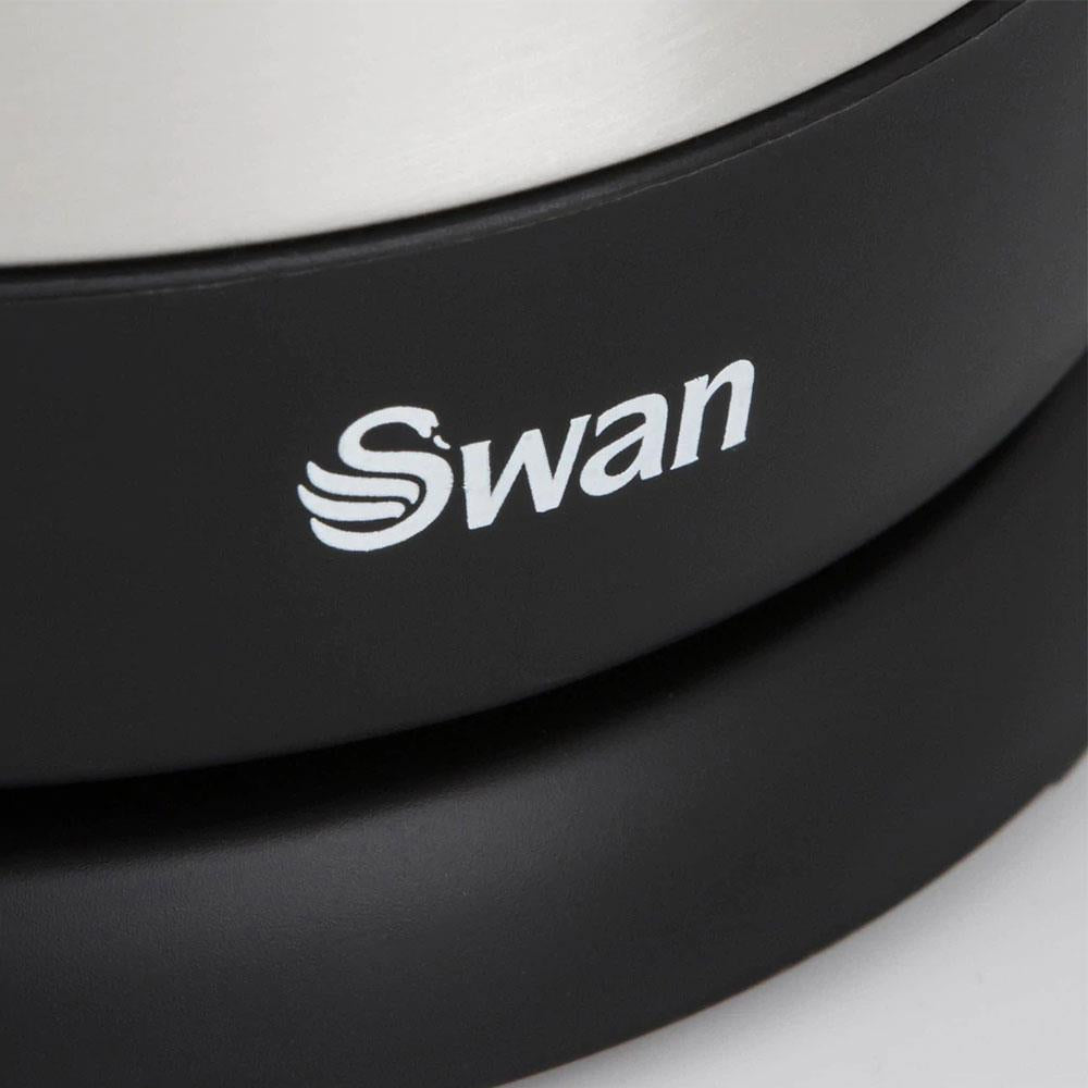 Swan Stainless Steel Cordless Jug Kettle 2000 W 1 Litre - Silver