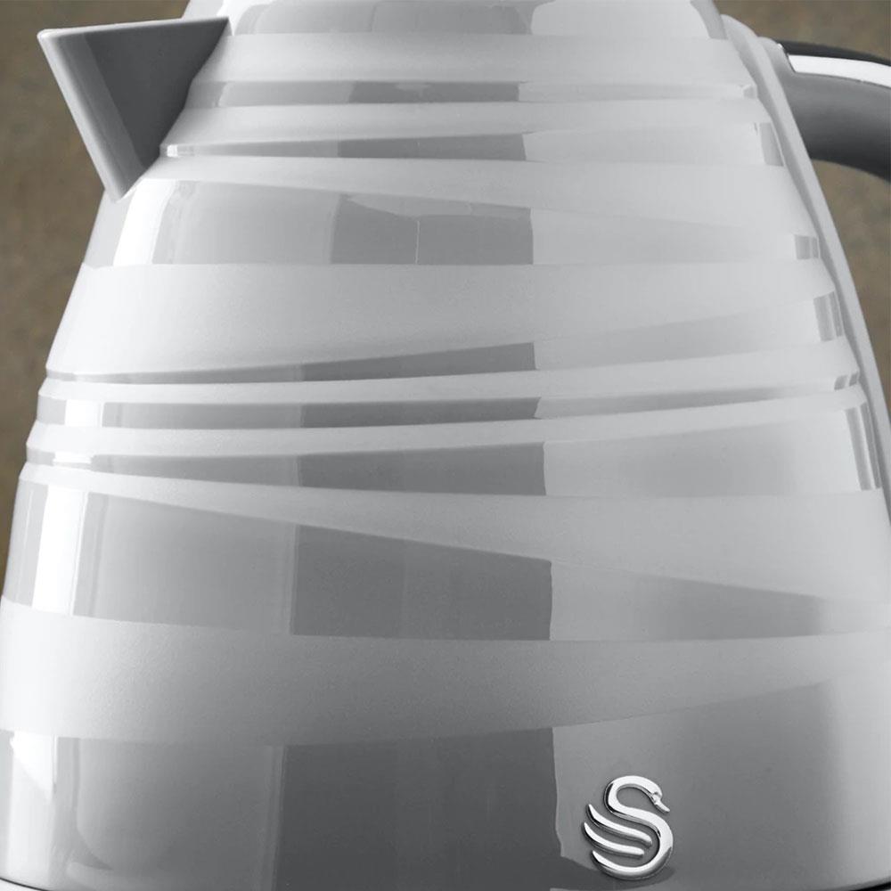 Swan Symphony Jug Kettle With Rapid Boil 3000 W 1.7 Liter - Grey