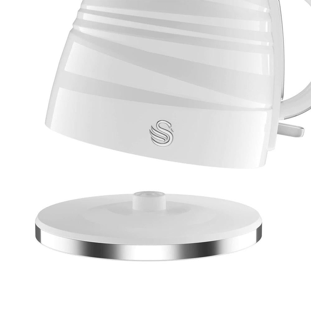 Swan Symphony Jug Kettle With Rapid Boil 3000 W 1.7 Liter - White