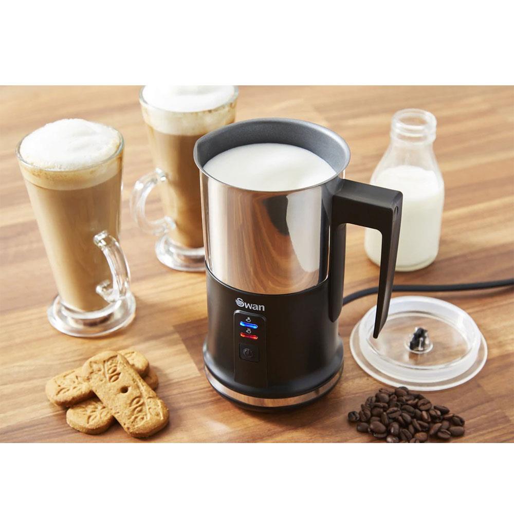 Swan Automatic Milk Frother And Warmer Stainless Steel 500 W - Black