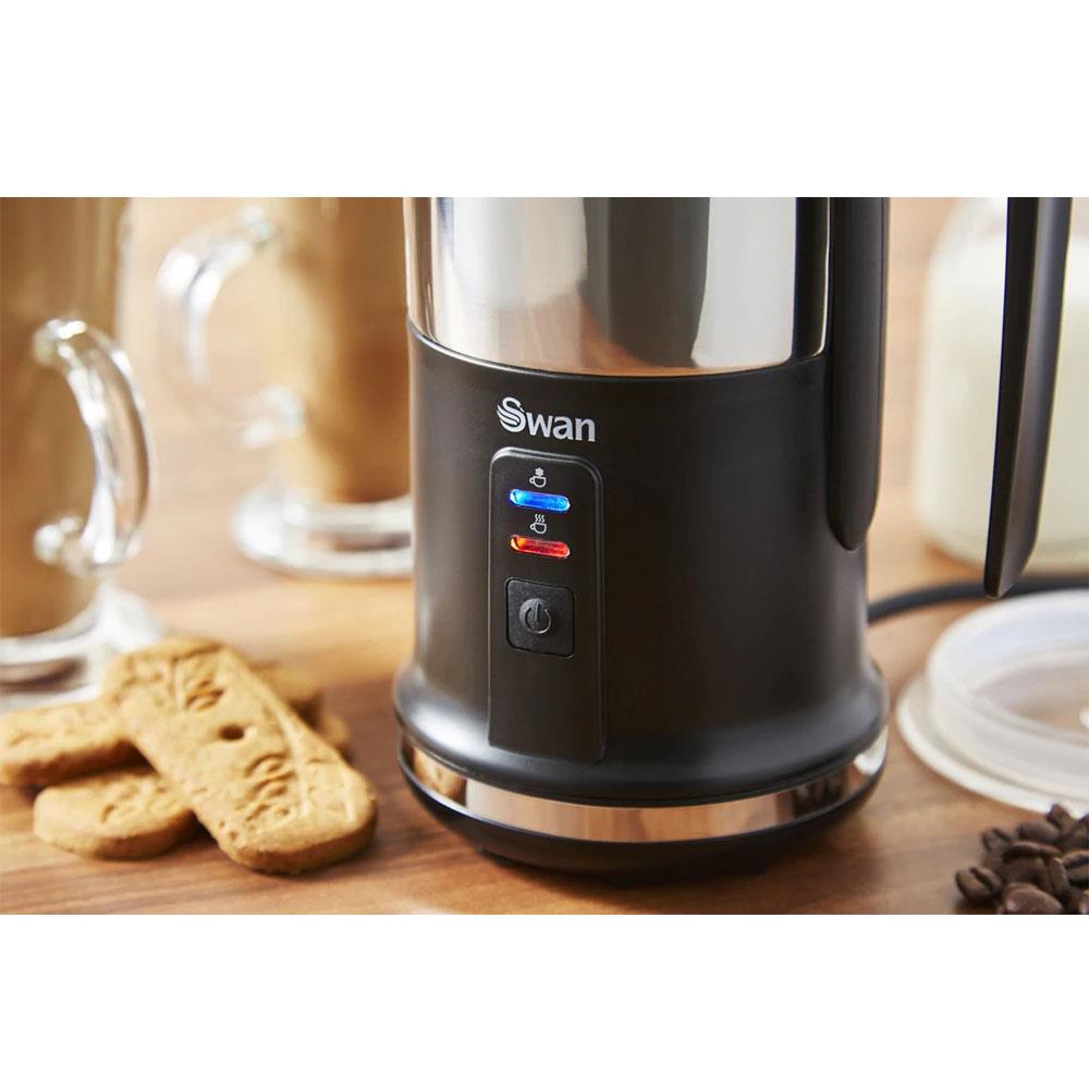Swan Automatic Milk Frother And Warmer Stainless Steel 500 W - Black