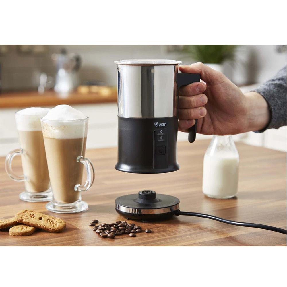 Swan Automatic Milk Frother And Warmer Stainless Steel 500 W - Black
