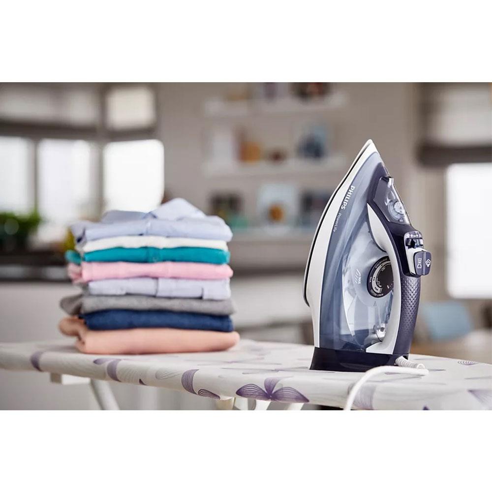 Philips PowerLife Steam Iron SteamGlide Soleplate 2400 W 320ml Water Tank - Blue And White