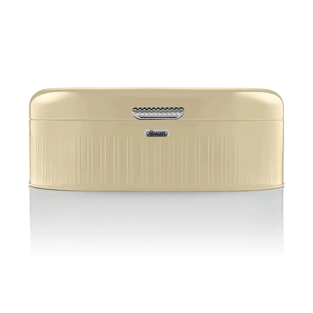 Swan Retro Bread Bin Generous Storage Capacity - Cream