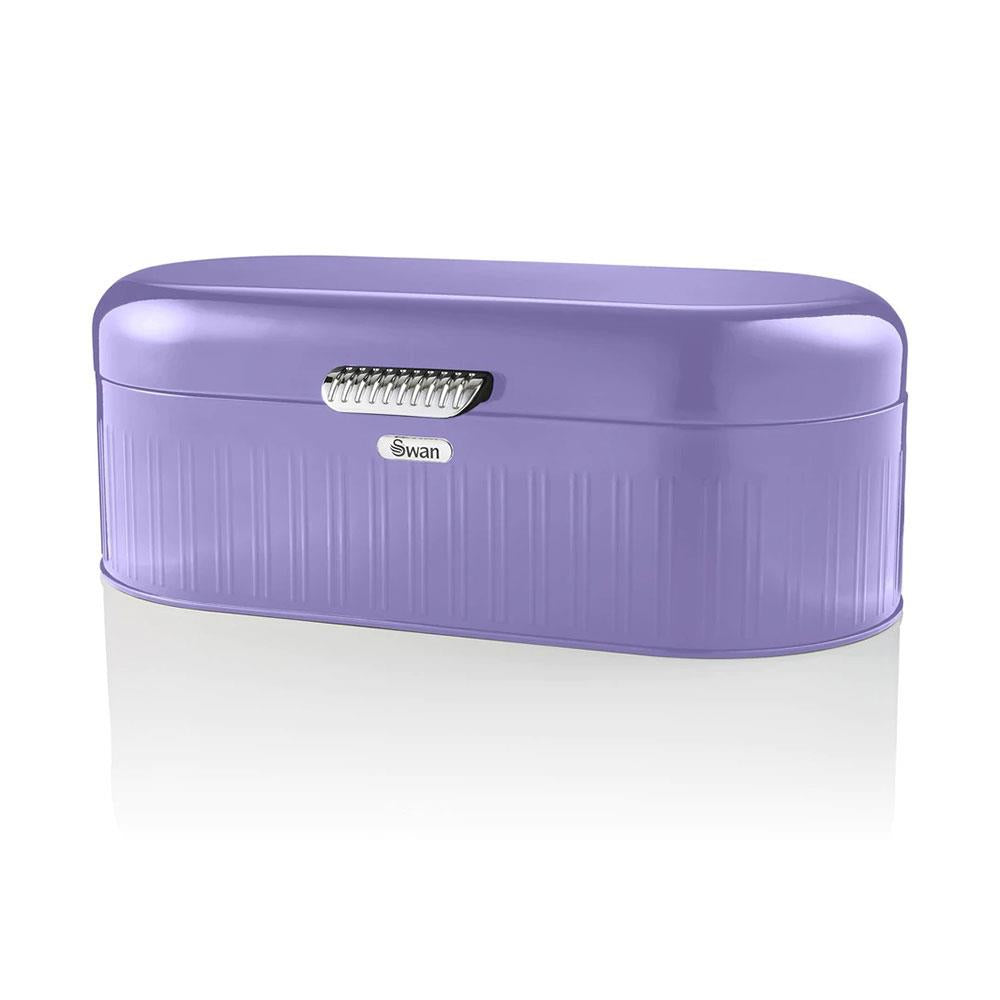 Swan Retro Bread Bin Generous Storage Capacity - Purple Secondary image