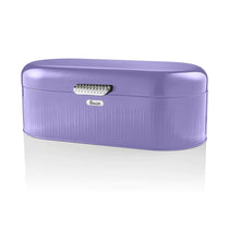 Swan Retro Bread Bin Generous Storage Capacity - Purple
