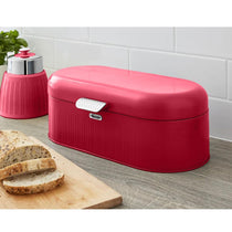 Swan Retro Bread Bin Generous Storage Capacity - Red