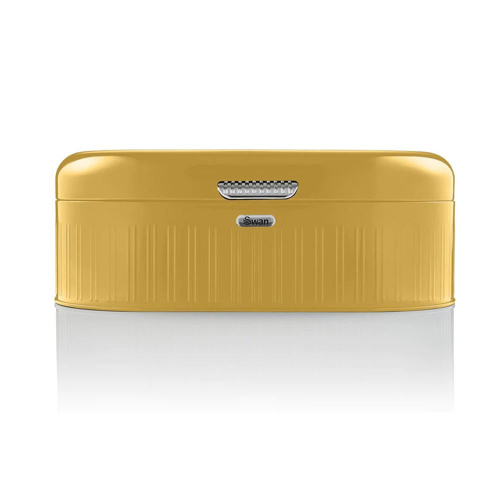 Swan Retro Bread Bin Generous Storage Capacity - Yellow