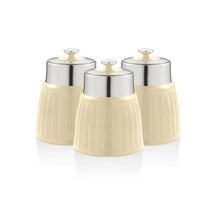 Swan Retro Tea Coffee And Sugar Canisters 1.2 Litre Capacity Set of 3 - Cream