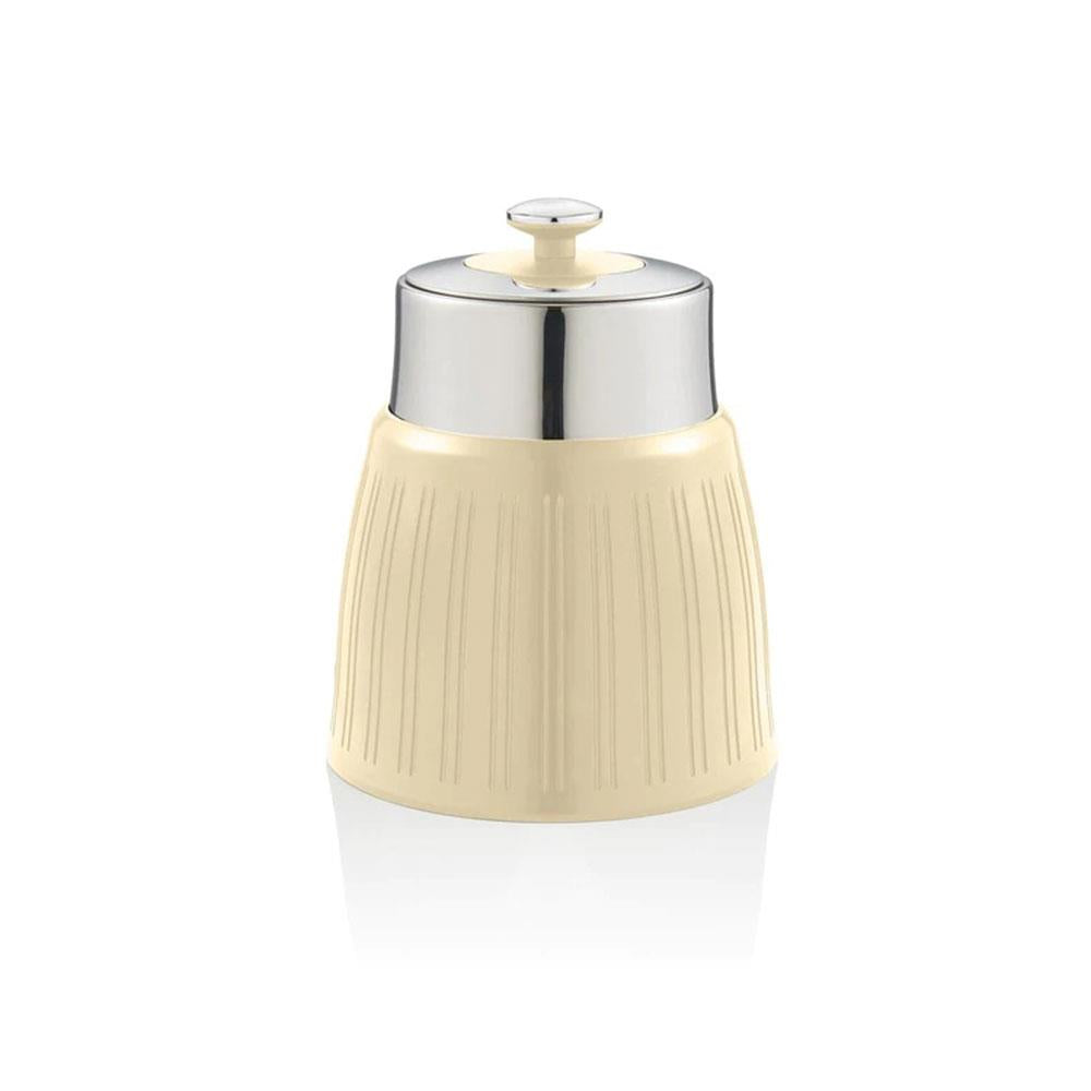Swan Retro Tea Coffee And Sugar Canisters 1.2 Litre Capacity Set of 3 - Cream