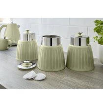 Swan Retro Tea Coffee And Sugar Canisters 1.2 Litre Capacity Set of 3 - Green