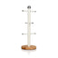 Swan Nordic Six Branch Mug Tree With Bamboo Base Wooden Effect Steel - Cotton White