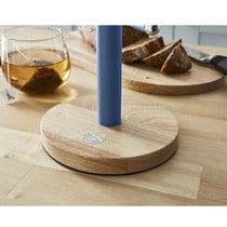 Swan Nordic Six Branch Mug Tree With Bamboo Base Wooden Effect Steel - Blue