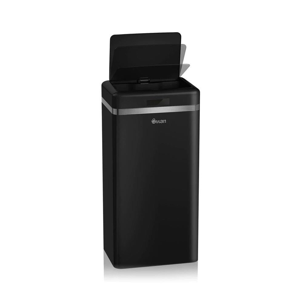 Swan Retro Square Sensor Bin With Infrared Technology Square 45 Litre - Black