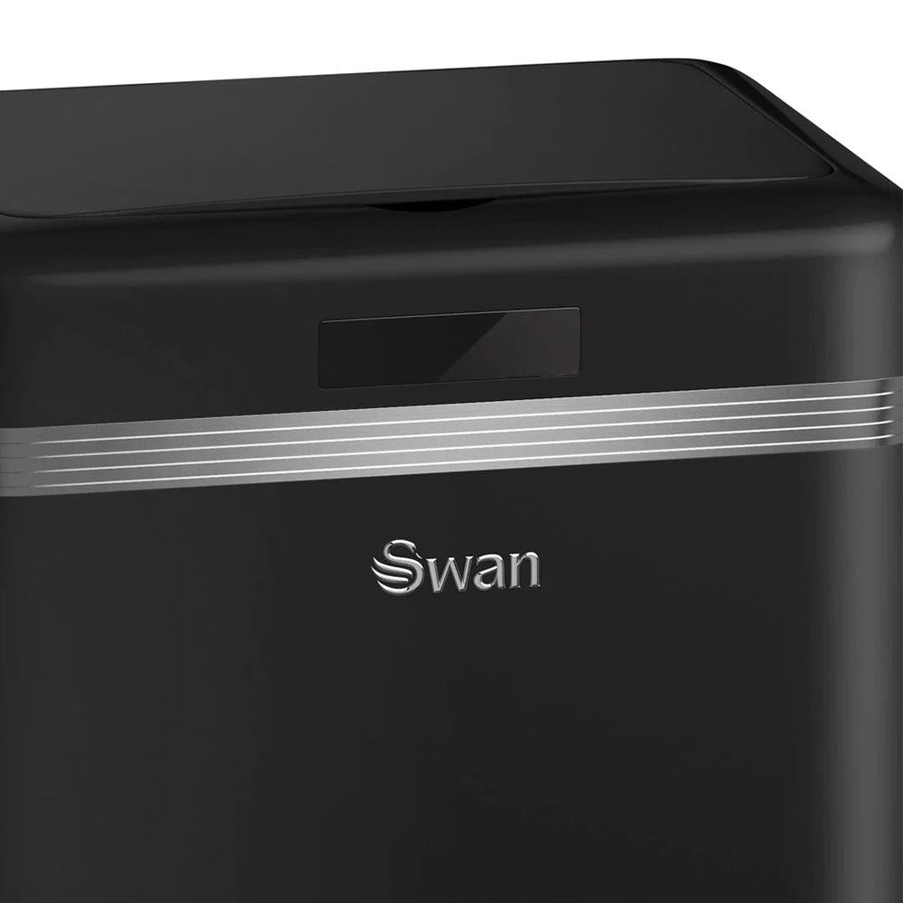 Swan Retro Square Sensor Bin With Infrared Technology Square 45 Litre - Black