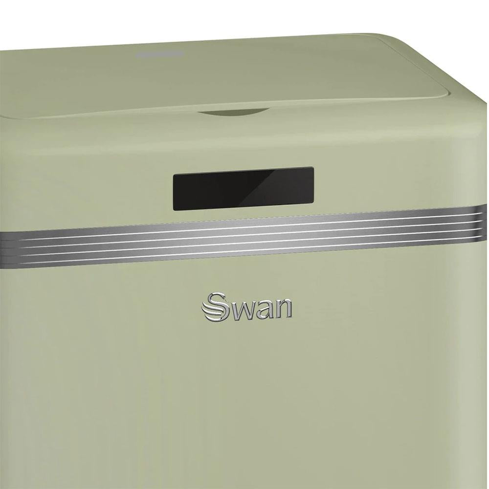 Swan Retro Square Sensor Bin With Infrared Technology Square 45 Litre - Green