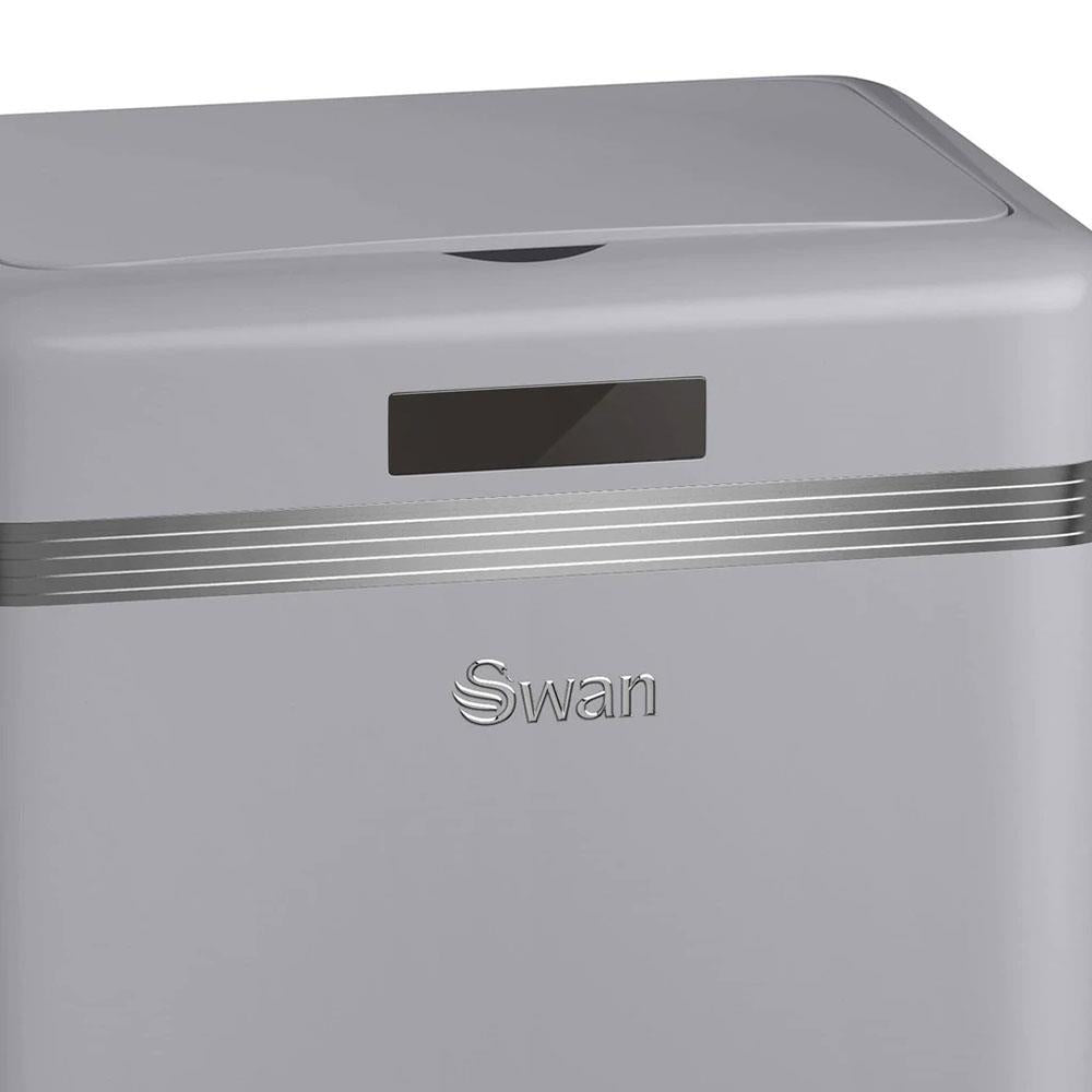 Swan Retro Square Sensor Bin With Infrared Technology Square 45 Litre - Grey