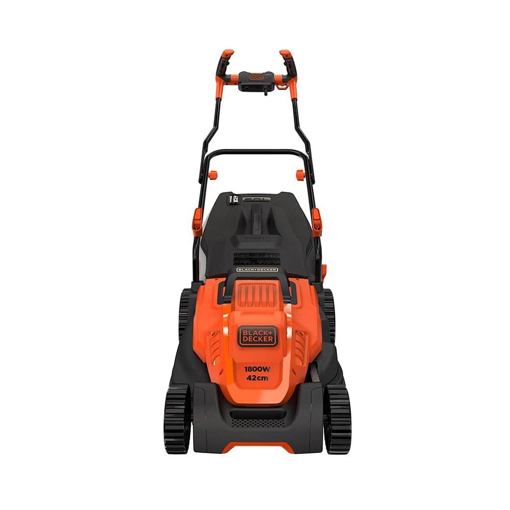 Black & Decker Electric Lawn Mower With Bike Handle 42cm 1800 W - Orange And Black