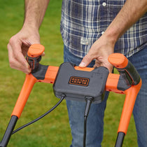Black & Decker Electric Lawn Mower With Bike Handle 42cm 1800 W - Orange And Black
