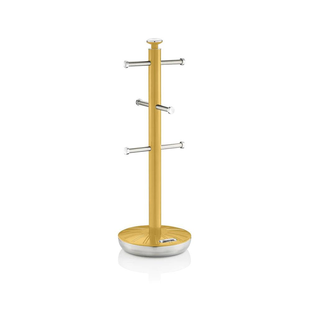 Swan Retro Towel Pole And Mug Tree Set Chrome Stainless Steel - Yellow Secondary image