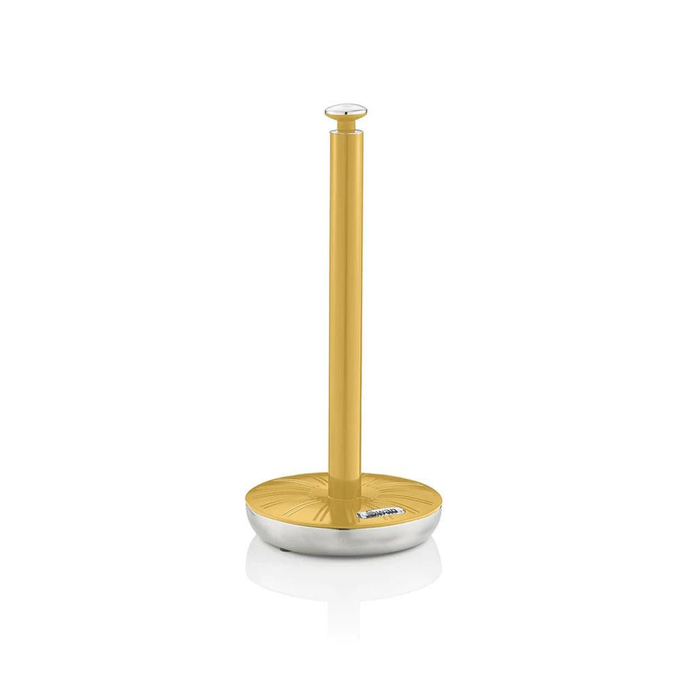 Swan Retro Towel Pole And Mug Tree Set Chrome Stainless Steel - Yellow