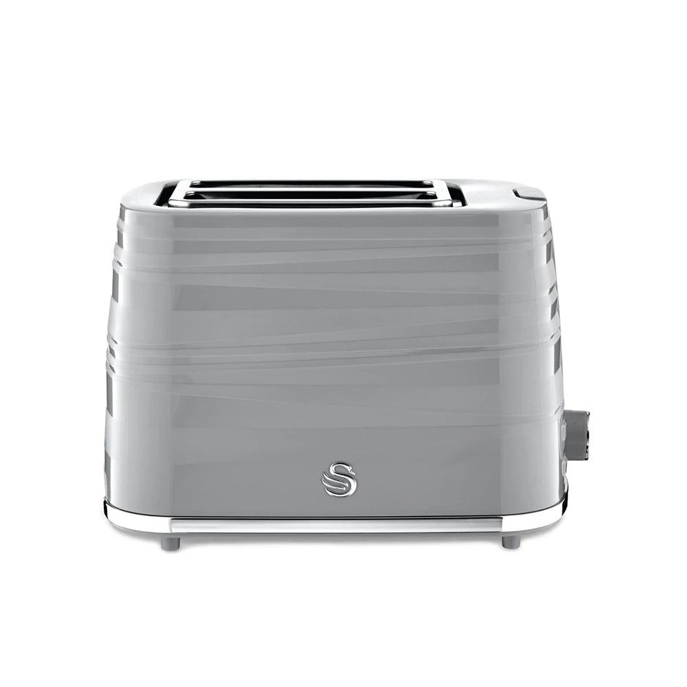 Swan Symphony 2 Slice Toaster Plastic High Gloss And Matt Finish 930 W - Grey