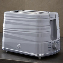 Swan Symphony 2 Slice Toaster Plastic High Gloss And Matt Finish 930 W - Grey