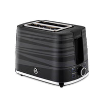 Swan Symphony 2 Slice Toaster Plastic High Gloss And Matt Finish 930 W - Black