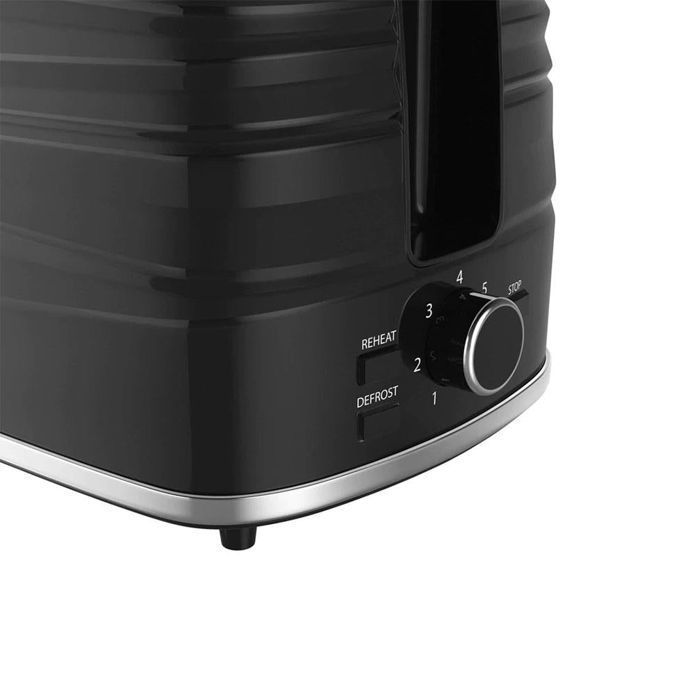Swan Symphony 2 Slice Toaster Plastic High Gloss And Matt Finish 930 W - Black