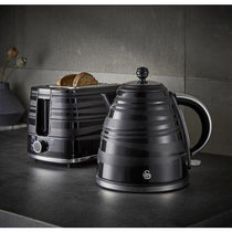 Swan Symphony 2 Slice Toaster Plastic High Gloss And Matt Finish 930 W - Black
