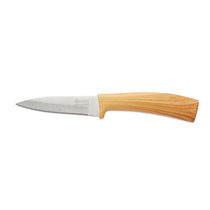 Swan Nordic 5 Piece Knife Block Soft Touch Wooden Effect With Bamboo Top - Slate Grey
