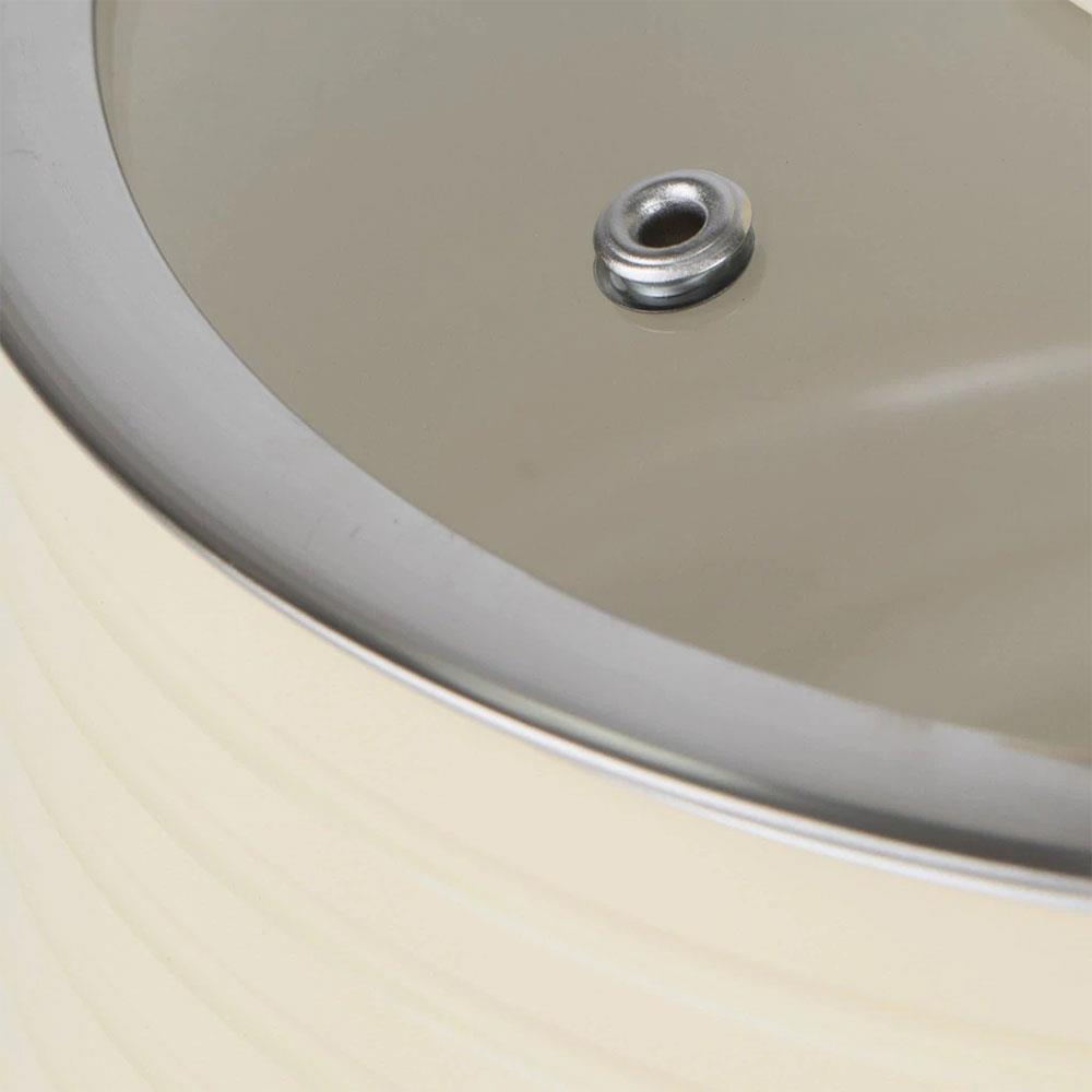 Swan Retro 3 Piece Saucepan Set With Glass Lids 16cm/18cm/20cm - Cream